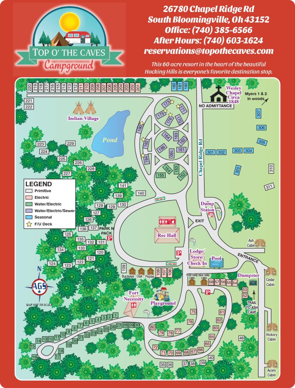 Map | Top O' The Caves Campground